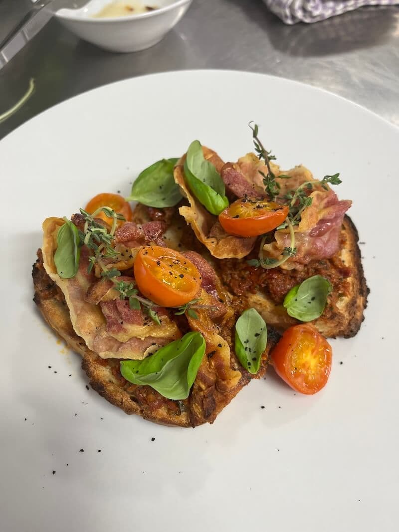 Bruschette with Pancetta